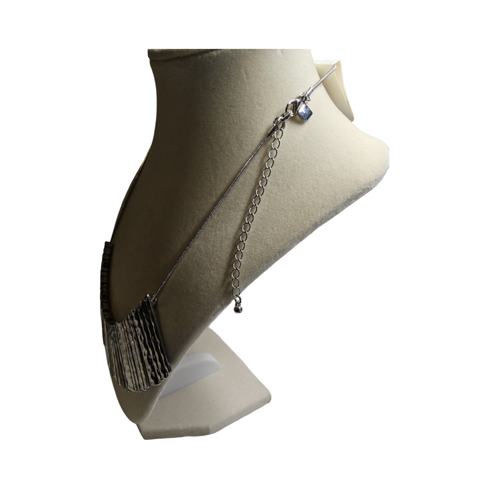 New Banana Republic Silver Tone Fashion Necklace - Picture 3 of 7